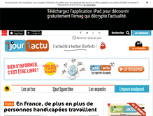 Tablet Screenshot of 1jour1actu.com